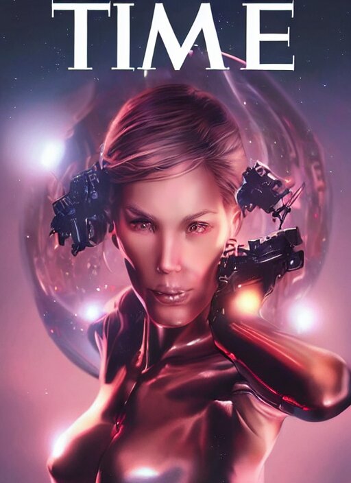 TIME magazine cover, the coming AI singularity, by Artgerm, 4k
