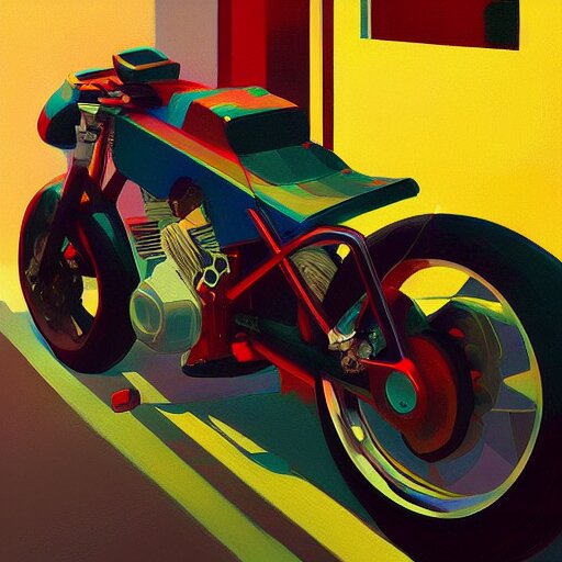 low poly motorbike