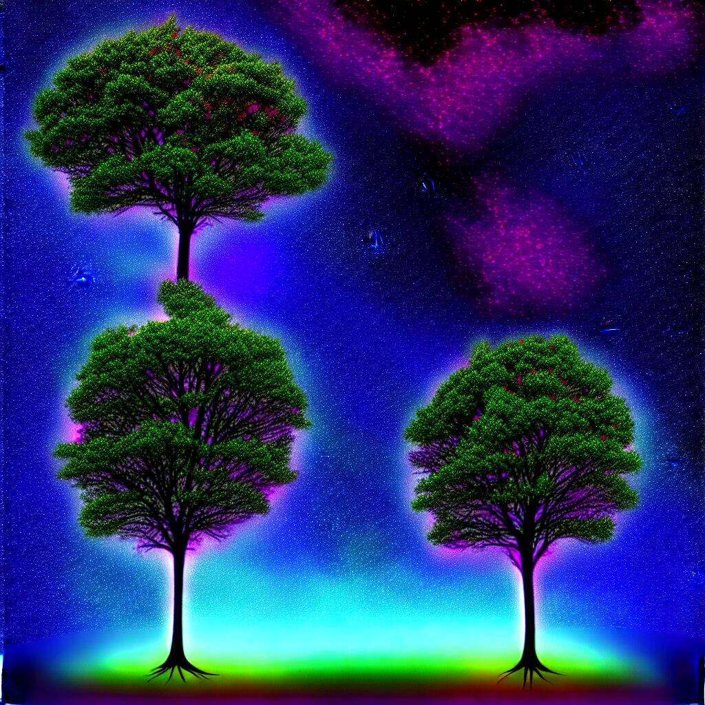 Add a textured leaf to the top of the tree, to harmonize with the harmony of the universe in digital art. add a textured leaf to the top of the tree