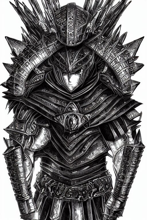 armoured warrior, symmetrical, highly detailed, digital art, rose thorn themed armour, sharp focus, trending on art station, kentaro miura manga art style 
