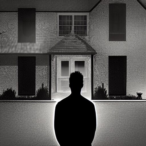 person in front of the house