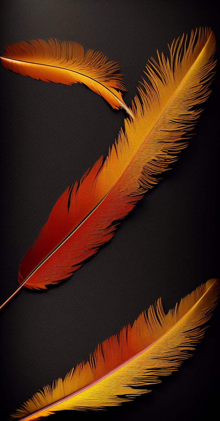 high colored texture, dark smooth background, very sharp focus, 3 d octane render, turns into flying feather in the style of greg rutswoski, highly hyper realistic, highly detailed, fantasy art station. turn it into flying feather