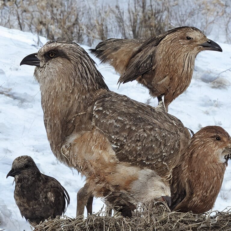 Brown big birds