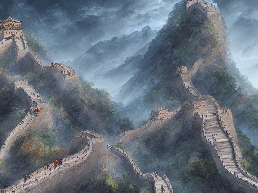 great wall of china from space