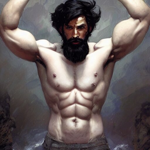 A muscular body builder standing looks like Indian movie actor raajveer singh 