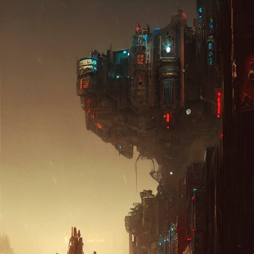 a cyberpunk setting, dramatic light, castle background, clouds, moon, storm, night, high detail, fantasy background, painted by greg rutkowski, digital art, trending on artstation 