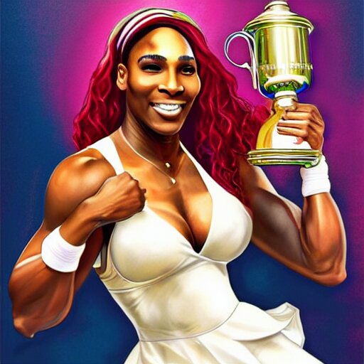 serena williams with black people