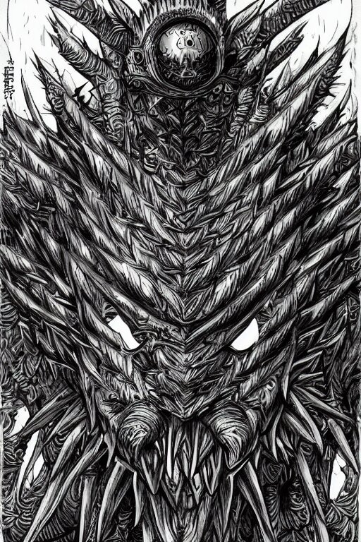 armoured warrior thistle monster, symmetrical, highly detailed, digital art, thistle themed armour, sharp focus, trending on art station, kentaro miura manga art style 