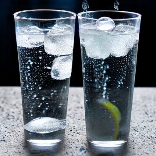 fizzy carbonated dissolving water. Make it a fizzy, carbonated dissolving water