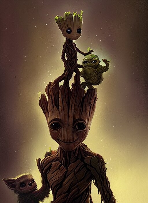 Make him look like a real Groot