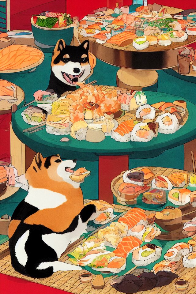 a table full of food
