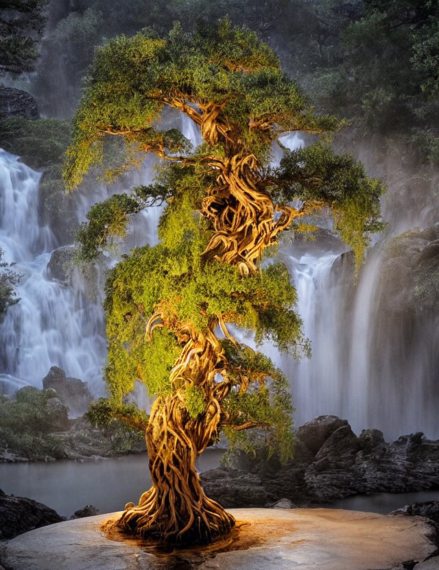 Amazing seen in forest  watarfall