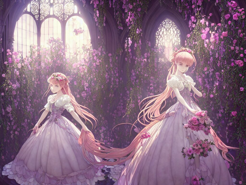 Princess and flower 