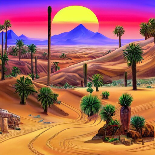Colourful  desert