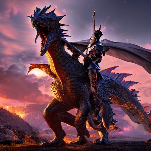 Warrior princess riding on the back of a dragon, cinematic,photo-realistic,intricate details