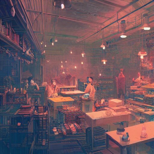 beautiful render of chemical woekshop, by victo ngai and greg rutkowski, trending on artstation, unreal engine, 4 k hd wallpaper 