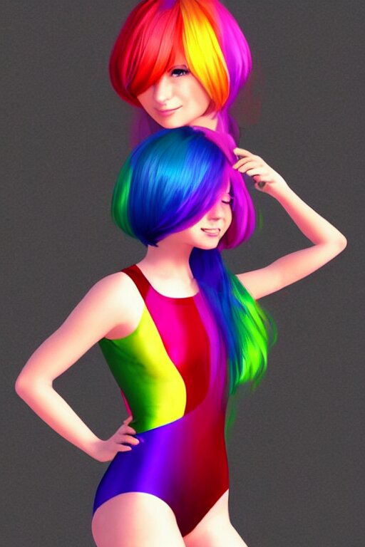 Rainbow hairstyles 