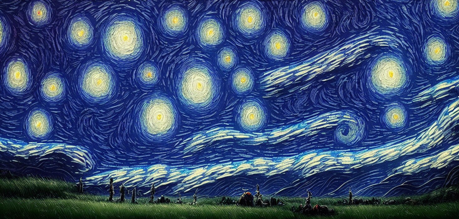 Starry night sky