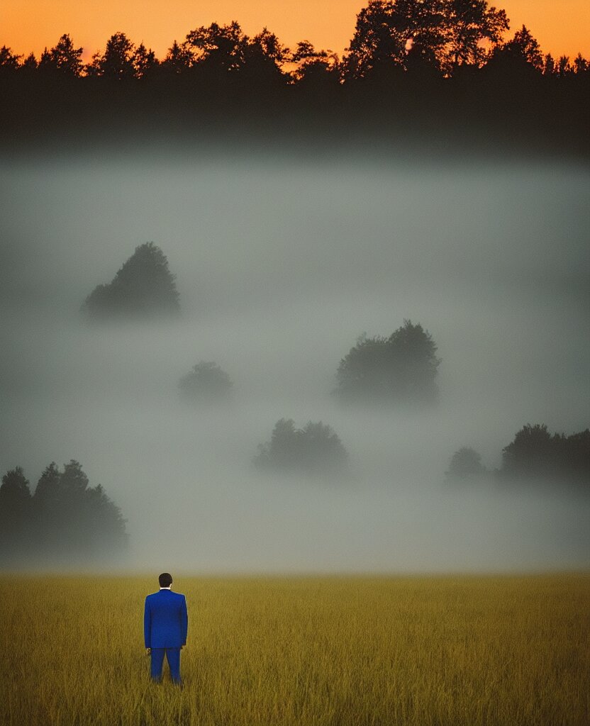 Alone man
