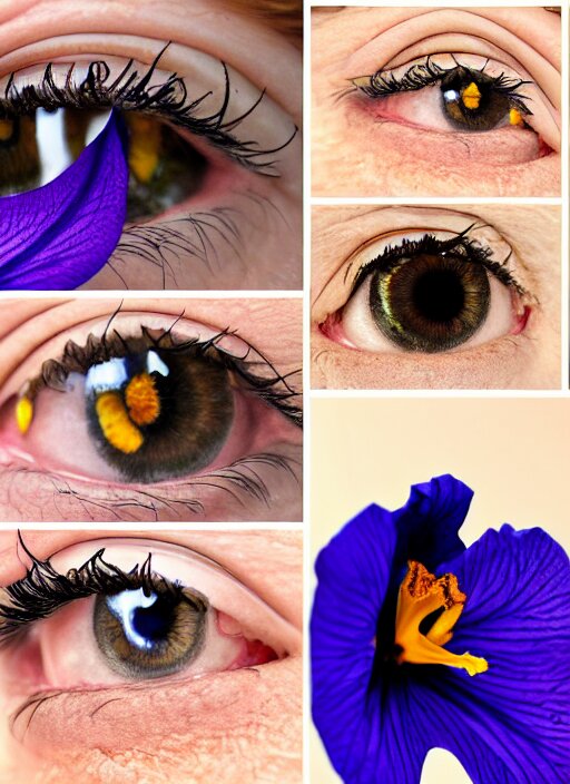Colourful eye lashes