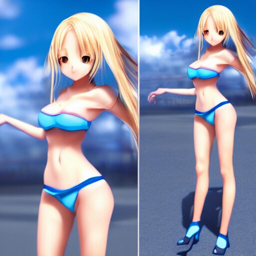 Bikini girl turn into ghost