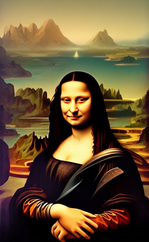 Make it look like real Mona Lisa