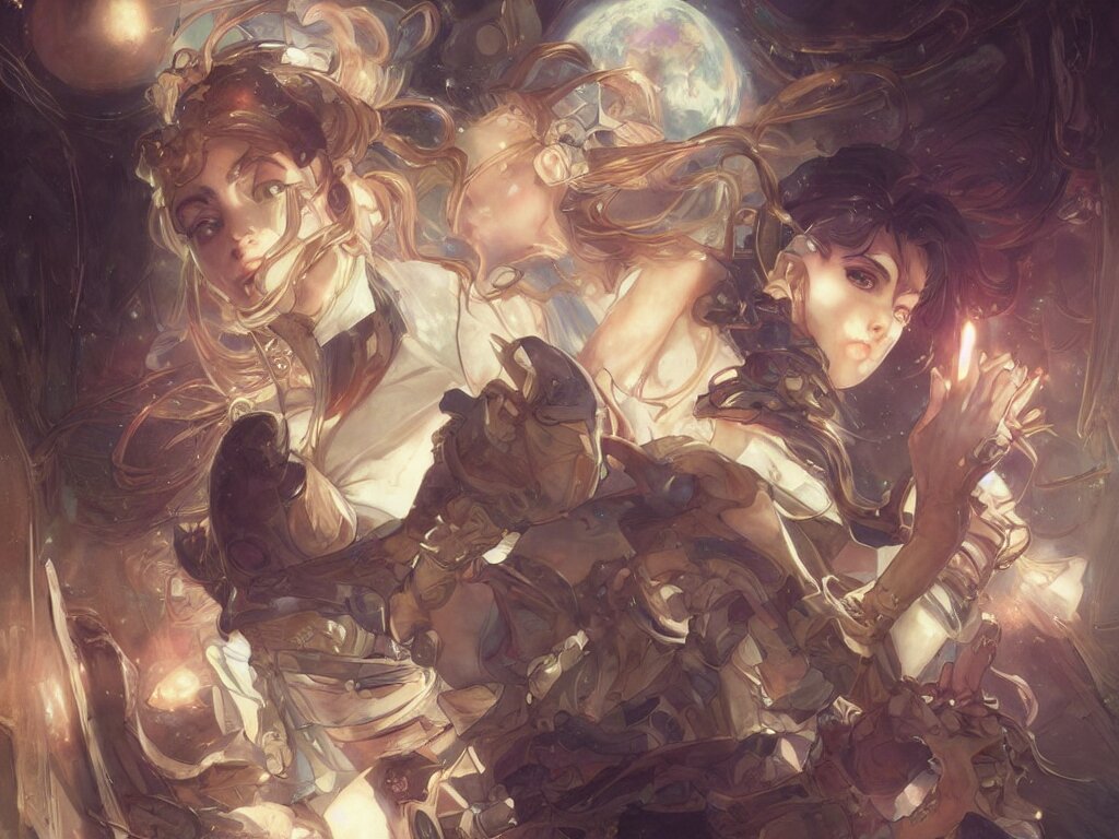 Sailor Moon in Wallace and Gromit, cinematic lighting, battered, sci-fi, fantasy, intricate, elegant, highly detailed, digital painting, artstation, concept art, smooth, sharp focus, illustration, art by artgerm and greg rutkowski and alphonse mucha