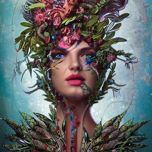 Mechanical dryad by Tristan Eaton and WLOP