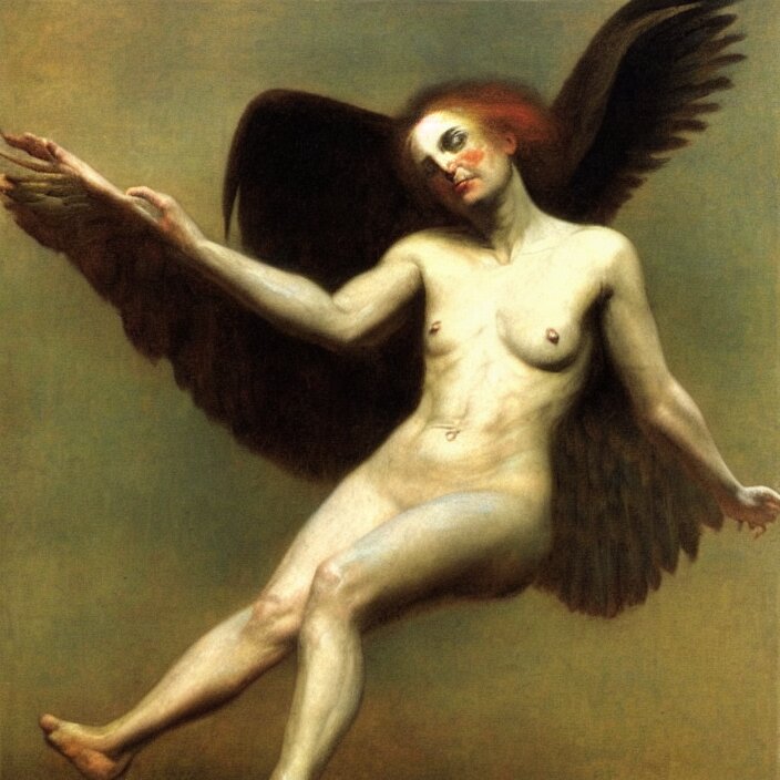 A Monstrous Harpy by Odd Nerdrum. make her more monstrous