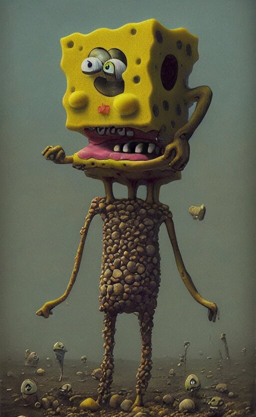 Portrait of Spongebob Squarepants, medium format