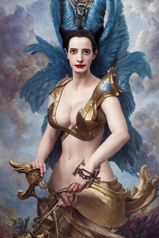 “female caucasian angel with large feathered wings standing on a rainy street, big chest, revealing oufit, unblemished face, dramatic, wet, 8k, uhd, hdr, maximalist, hasselblad H6D, style of donato giancola and greg rutkowski and mark brooks”