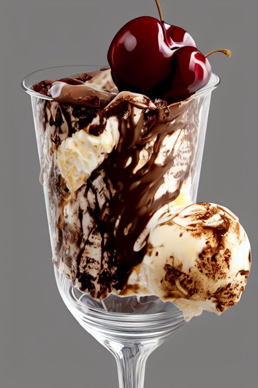 Tasty chocolate ice cream 