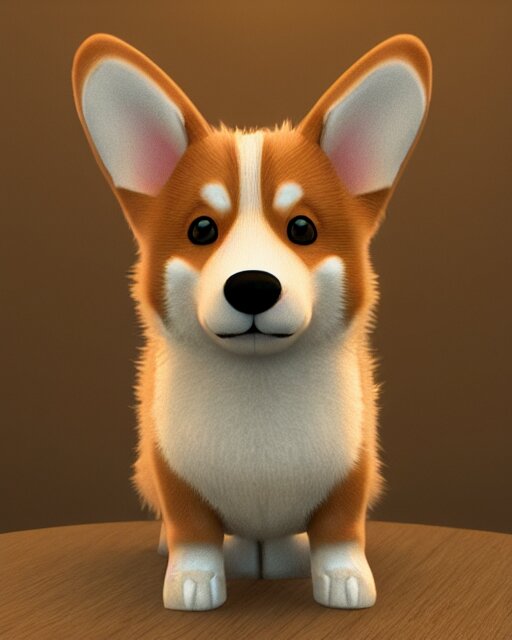 cute corgi lab mix, hyper realism, cinematic, volumetric lighting, intricate complexity, extremely detailed,