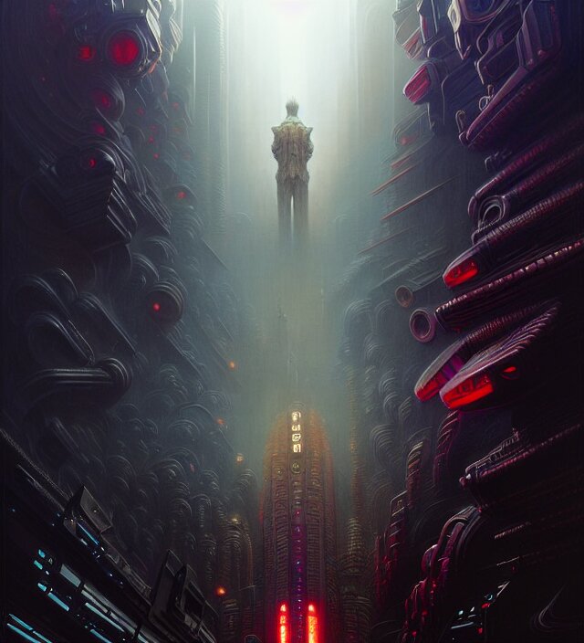 Pattern Fantasy Void, Ultra Realistic, Wide Angle, Inept Details, Blade Runner Artifacts, Highly Detailed, by Peter Mohrbacher, Wayne Barlowe, Boris Vallejo, Hajime Sorayama, Aaron Horkey, Gaston Bussiere. simplify and reduce the color palette