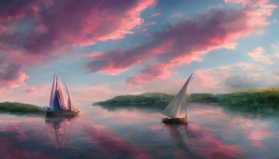 A real photographic landscape painting with incomparable reality,Super wide,Ominous sky,Sailing boat,Wooden boat,Lotus,Huge waves,Starry night,Harry potter,Volumetric lighting,Clearing,Realistic,James gurney,artstation --ar 9:16
