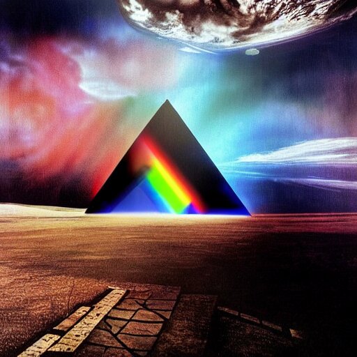 dark side of the moon pink floyd realism, realistic, hdr, clear image,