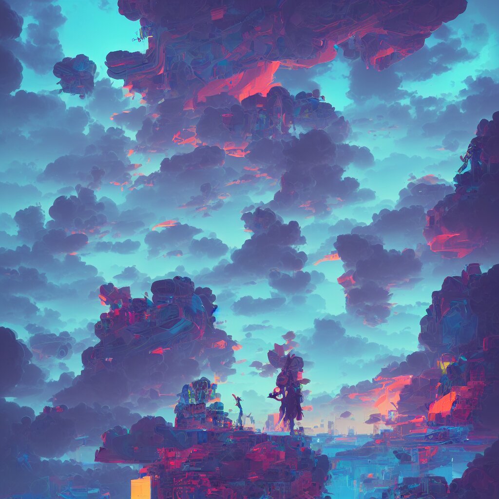 a microservice deployed to a datacenter at night, cloud, security, cyber, attack vector, trending on Artstation, painting by Jules Julien, Leslie David and Lisa Frank and Peter Mohrbacher and Alena Aenami and Dave LaChapelle with muted colors and minimalism. change the time to night