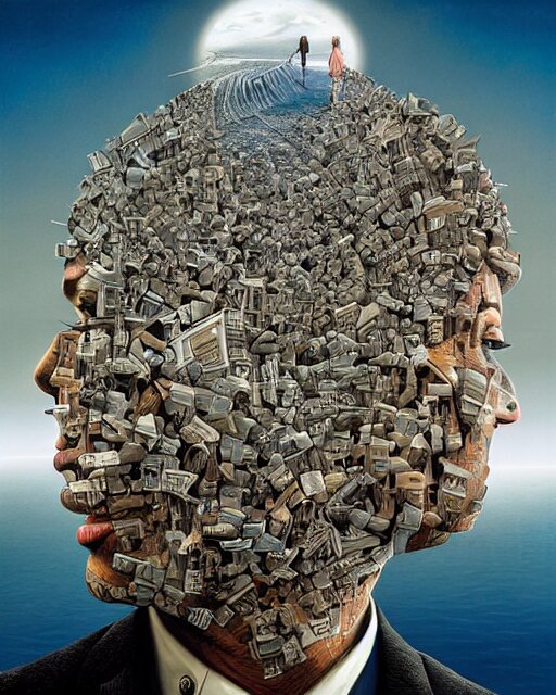 mountain of papers on top of the earth