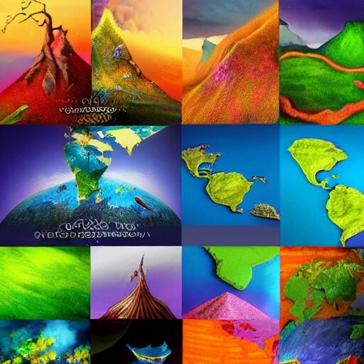 Earth evolution colourful video 