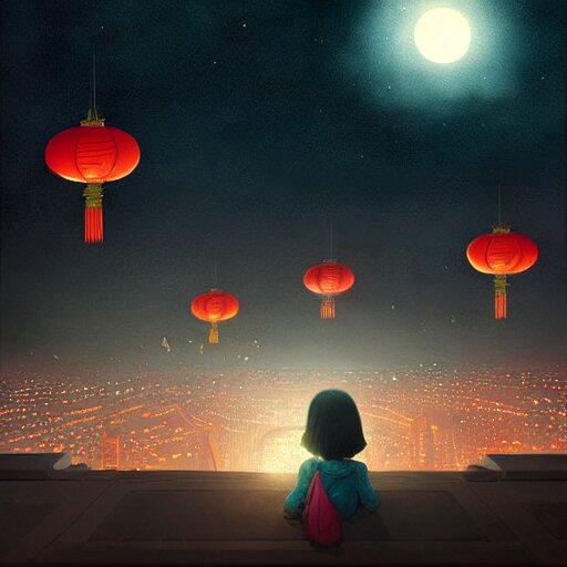 amazing night view of china