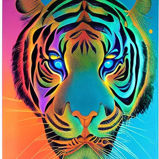 Tiger , colorful 