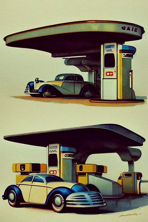 70s car driving down a digital landscape, 