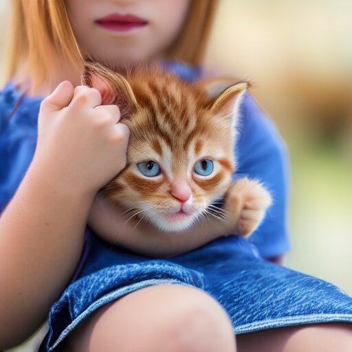 Darken ginger kitten's fur and give the blond kid auburn hair.