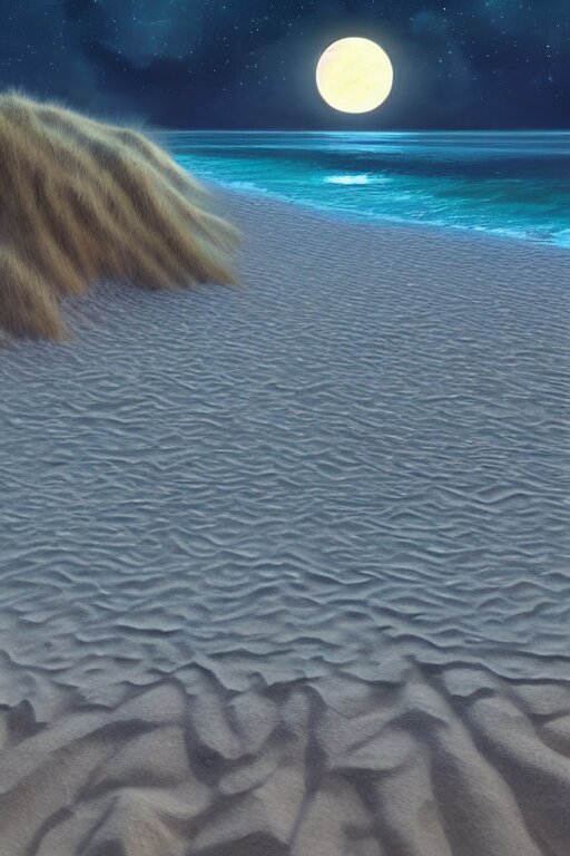 digital matte fantasy beachscape - waves go back and forth and go back. waves are going back and forward and going back