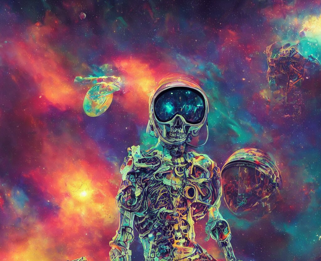 I'm just a cosmic astronaut skeleton melting in the vastness of space.