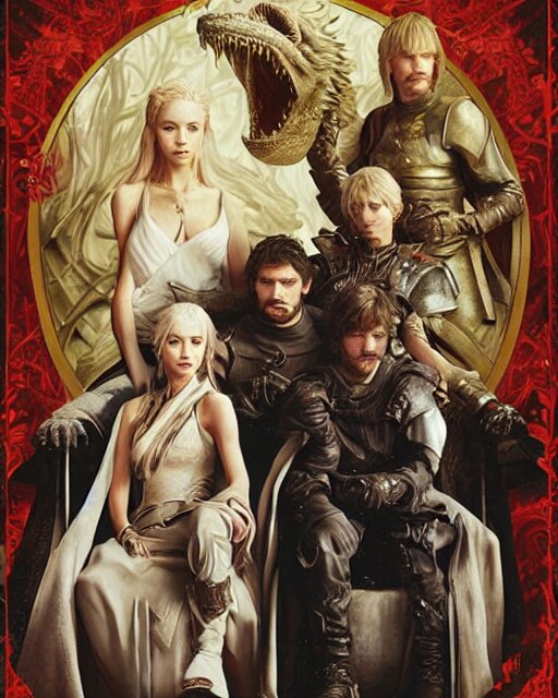 Final Fantasy, Game of Thrones movie poster by drew struzan