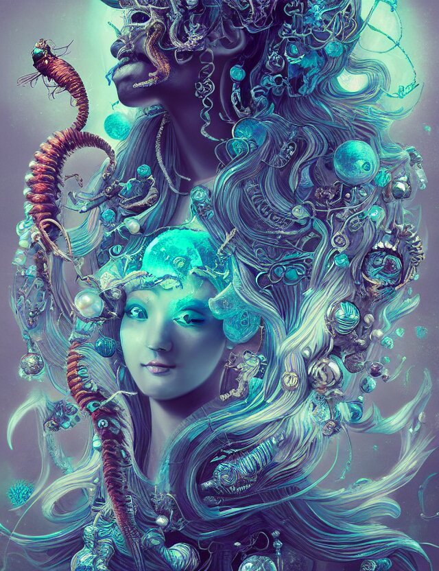 a beautiful dolphin with mermaid princess