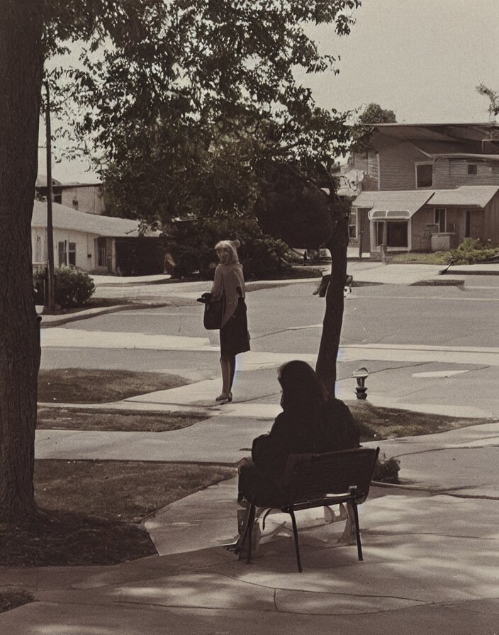  man sitting on a bench