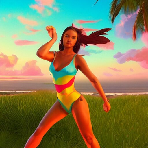 Bikini girl dance