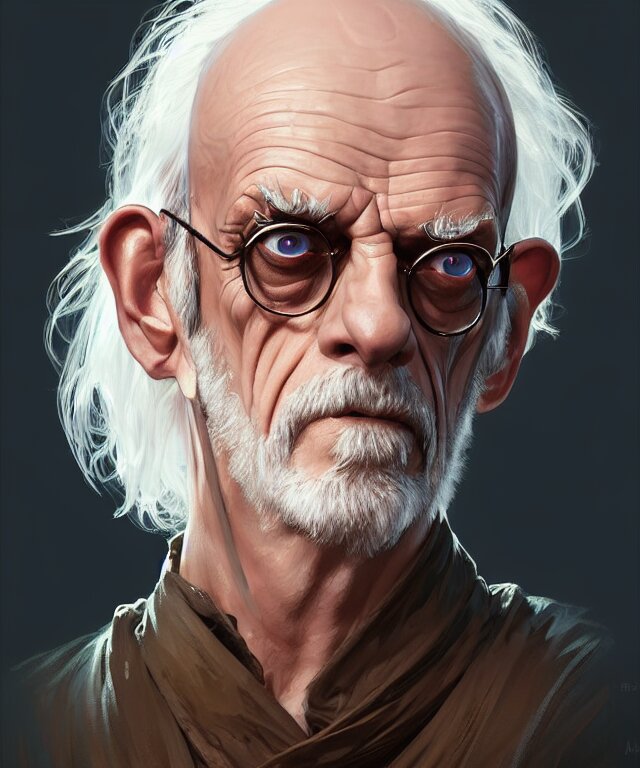 old man digital  painting
